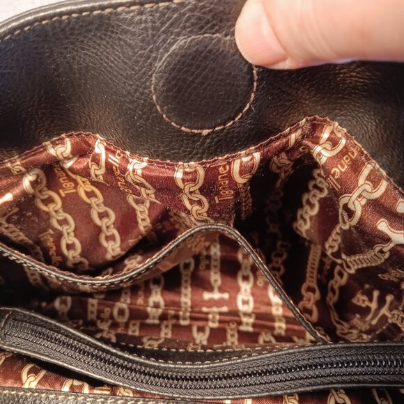 Tignanello leather multi pocket compartment double handles shoulder bag purse - Picture 11 of 15